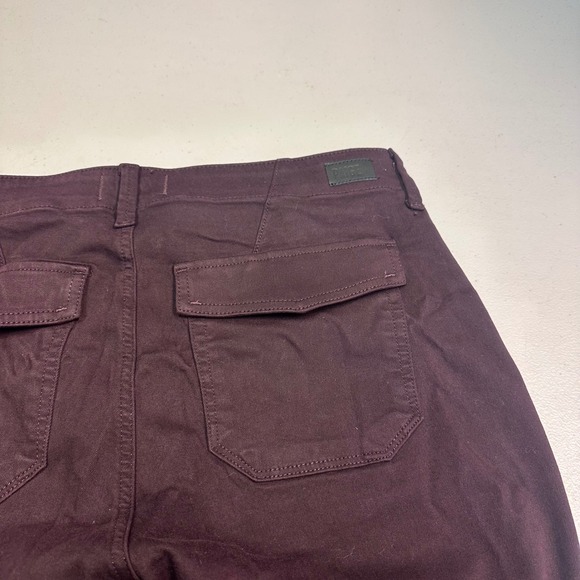 Paige Mayslie Jogger Pants Vintage Black Cherry Burgundy Size 31 NWT - Picture 8 of 10